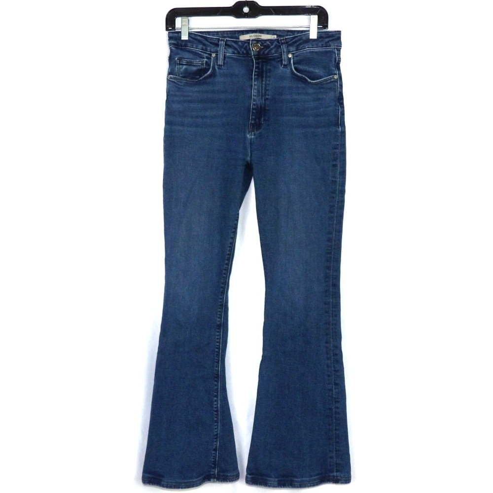 HUDSON Medium Wash Stretch Mid-Rise HOLLY Flare Denim Jeans Women's 28